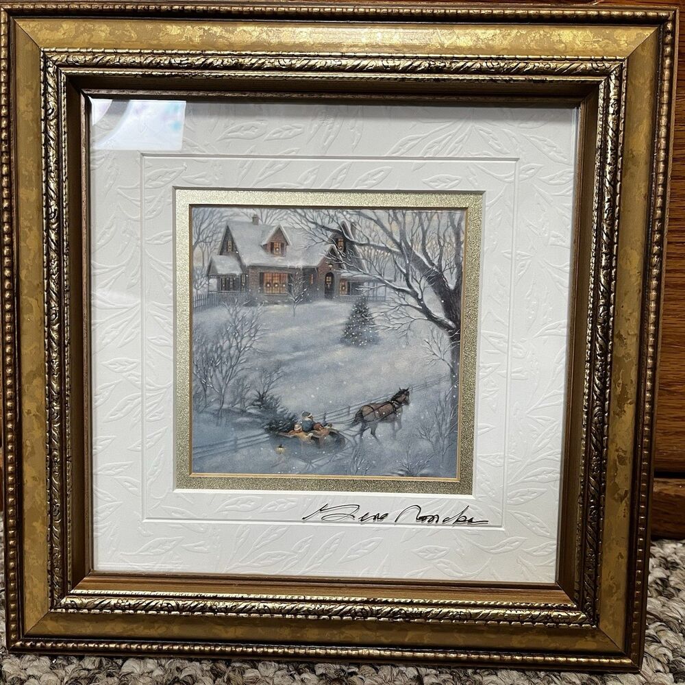Gene Roncka Sleigh Bells Art Print Pro Framed & Matted Willow Point Gallery